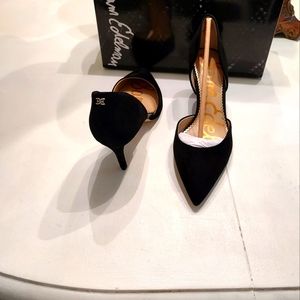 NWT Sam Edelman Black Opal Suede D'orsay Pumps